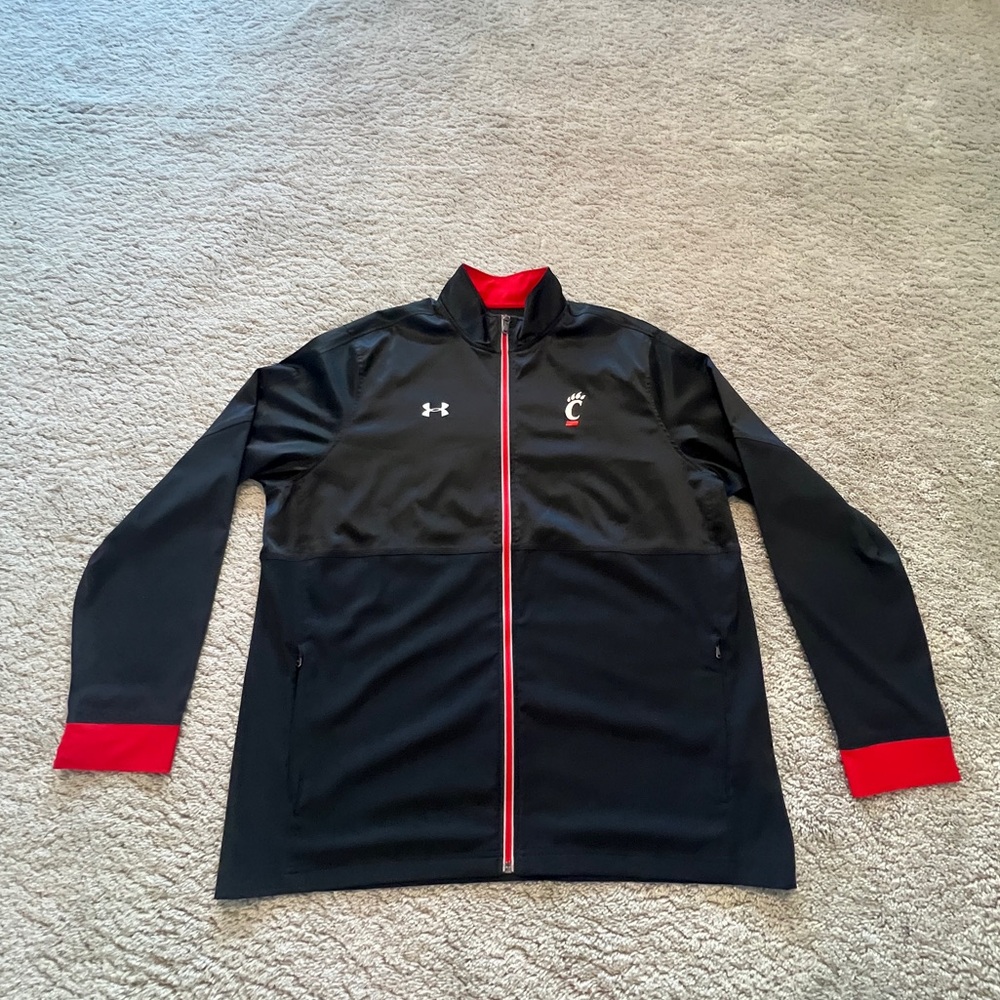 University of Cincinnati Bearcats Under Armour Black Jacket with Red Accents